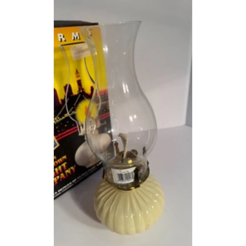 Y2K Ultra-Pure Pumpkin Oil Lamps Lanterns Set of 2 w/ Original Box Fall Decor